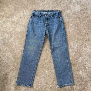 Womens 10 Old Navy High Rise Slouchy Straight Denim Jeans; Normcore Streetwear